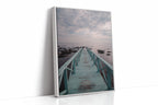 Pathway to Quiet Horizons White Framed Canvas