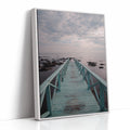 Pathway to Quiet Horizons White Framed Canvas