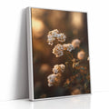 In the Glow of Petal Promises White Framed Canvas