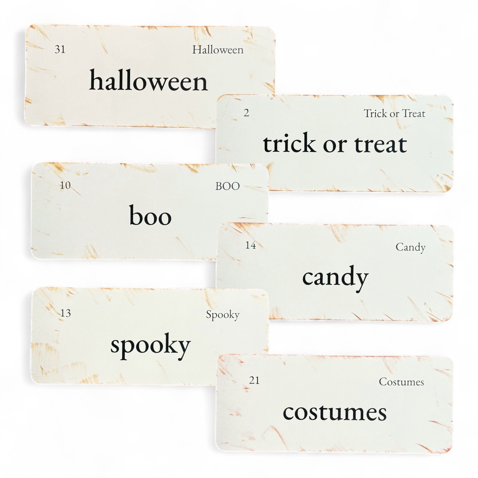 Vintage-Inspired Halloween Flashcards | Set of 6 Main image