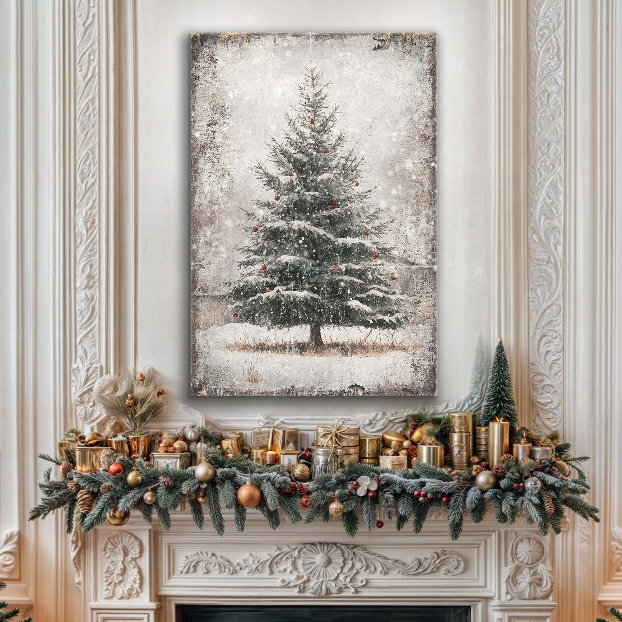 Vintage Pine Tree Christmas Wall Art III Secondary image