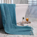 Waffle Turkish Towel Teal Bath Towel