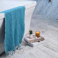 Waffle Turkish Towel Teal Hand Towel