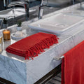 Waffle Turkish Towel Red Bath&Hand Towel(Set)