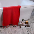 Waffle Turkish Towel Red Hand Towel