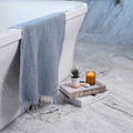 Waffle Turkish Towel Bluish Gray Hand Towel