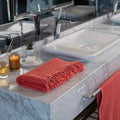 Waffle Turkish Towel Coral Bath&Hand Towel(Set)