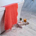 Waffle Turkish Towel Coral Hand Towel