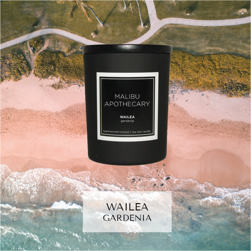 Mini Matte Black Candle Wailea