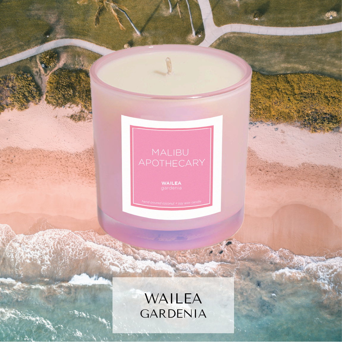 Iridescent Pink Candle Wailea