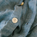 Linen Duvet Cover Set - Denim Blue