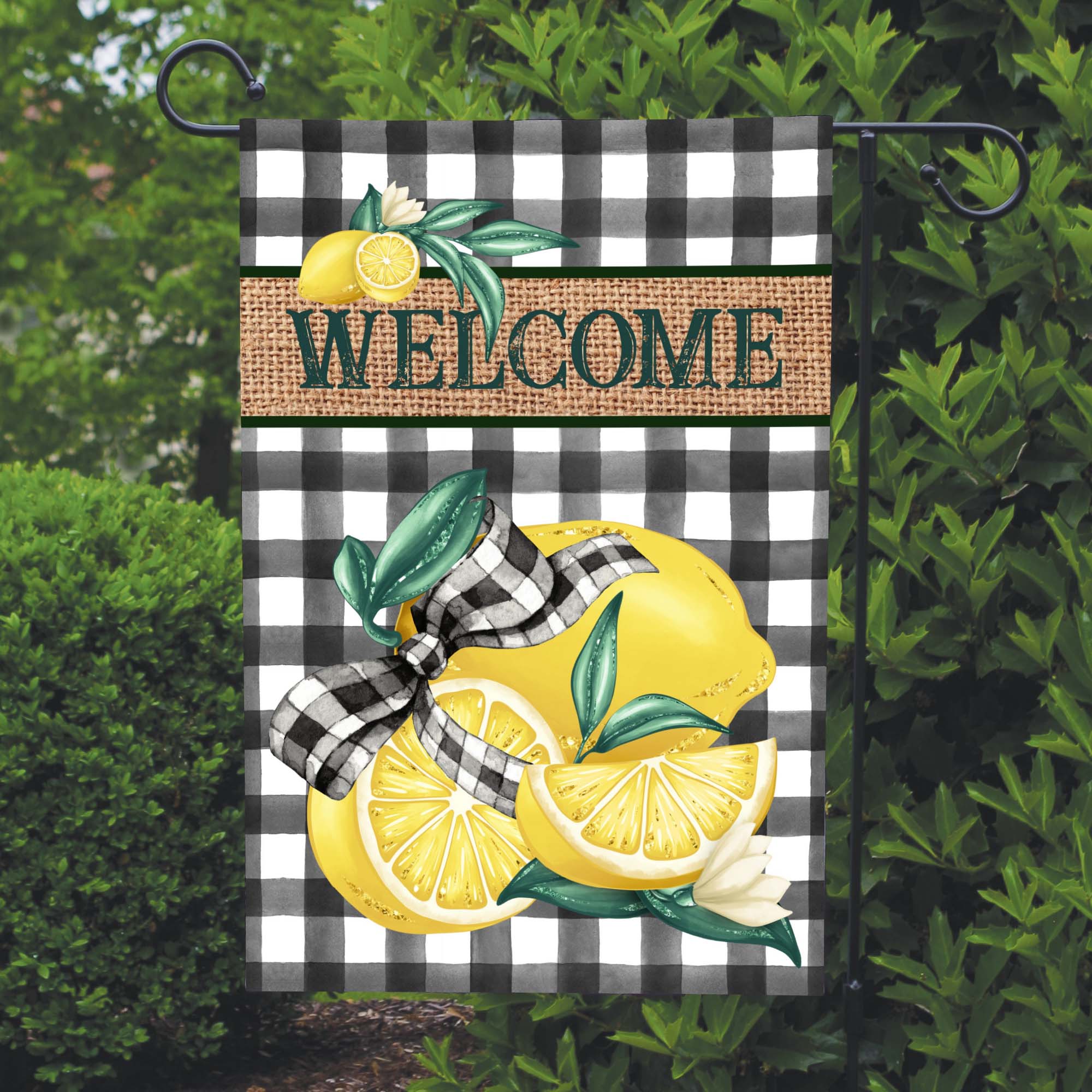 Welcome Lemons Garden Flag 12x18 inch Main image