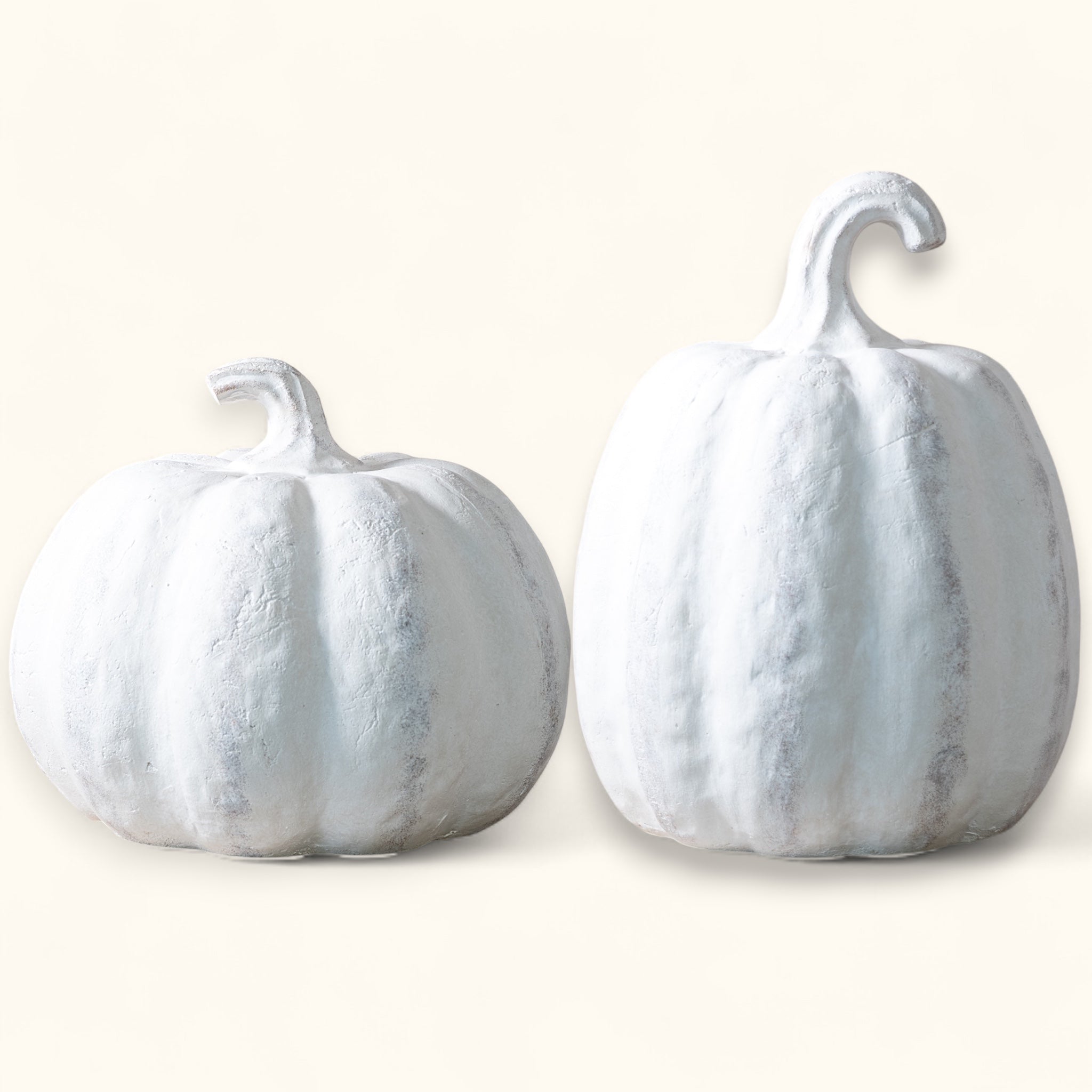 White Terracotta Pumpkins | 2 Sizes Main image