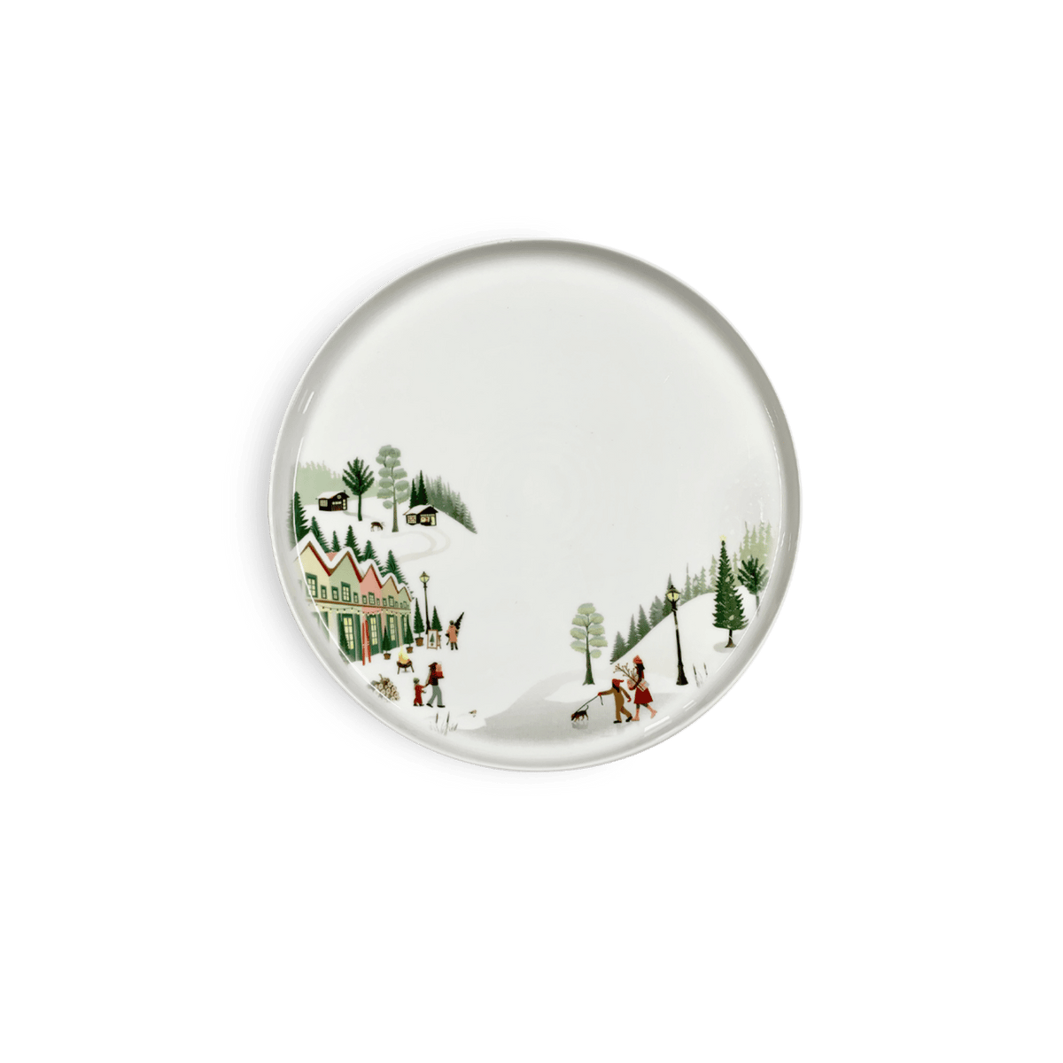 Winter Decor Toulouse Plate 10", Set of 4 10" diam x 0.5" H - Set of 4