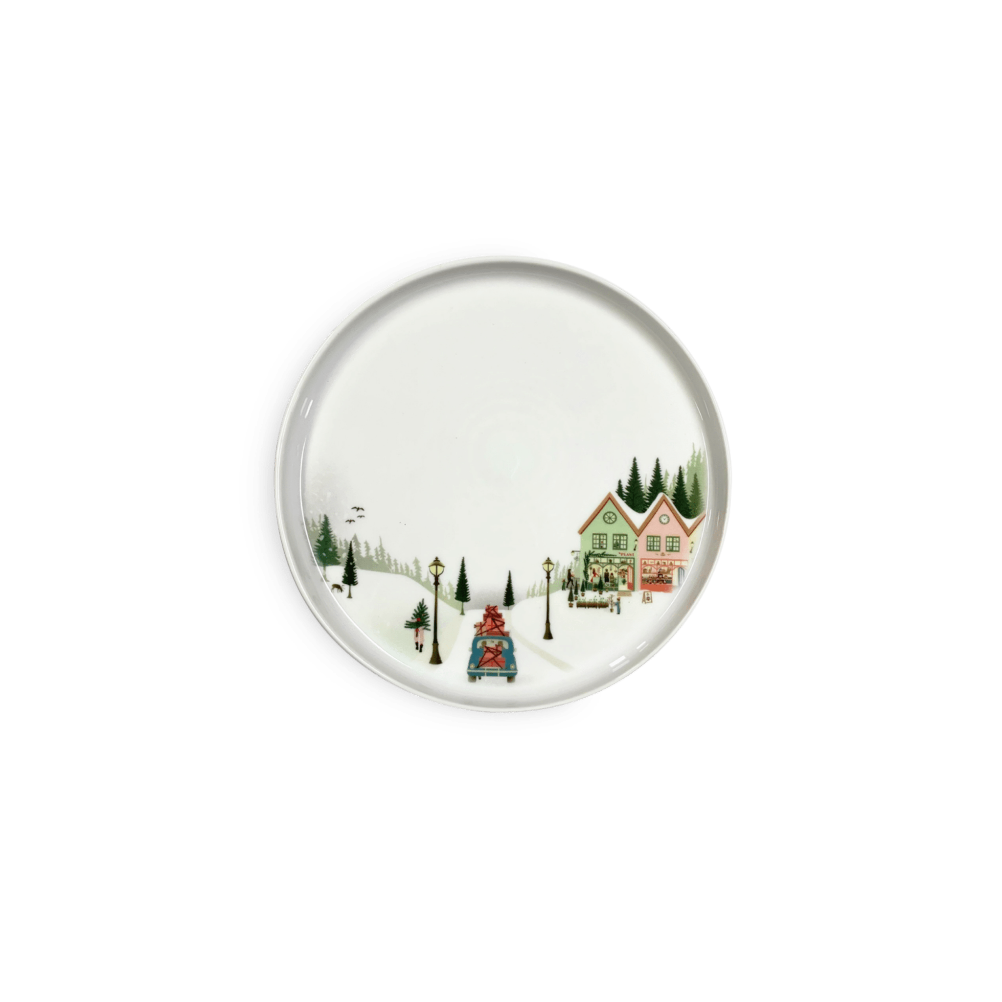 Winter Decor Toulouse Plate 7.75", Set of 4 7.75" diam x 0.5" H - Set of 4