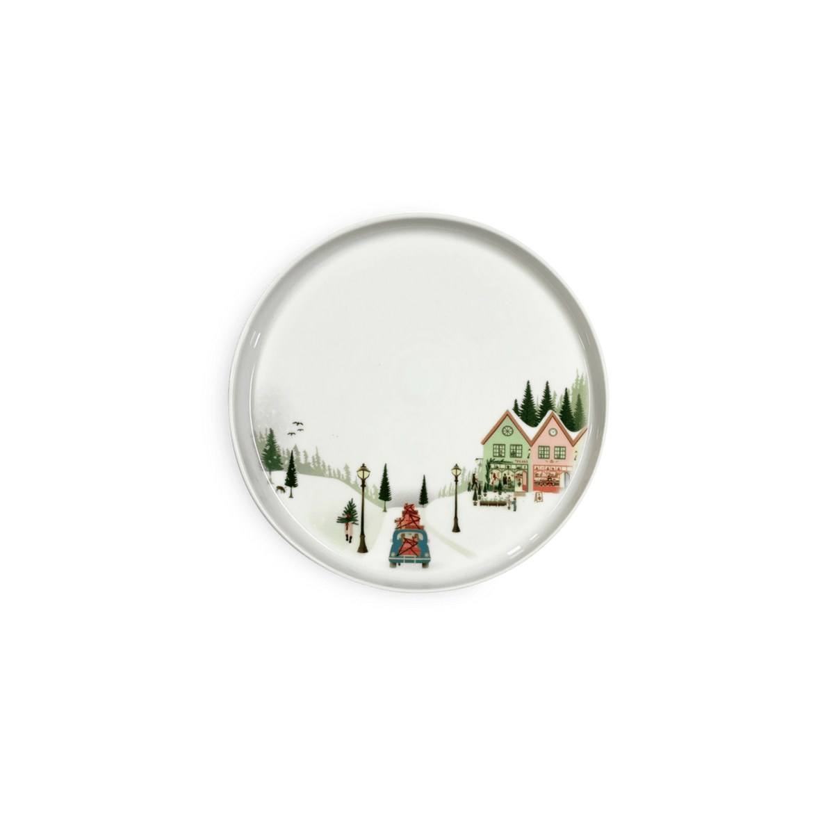 Winter Decor Toulouse Plate 7.75", Set of 4 7.75" diam x 0.5" H - Set of 4