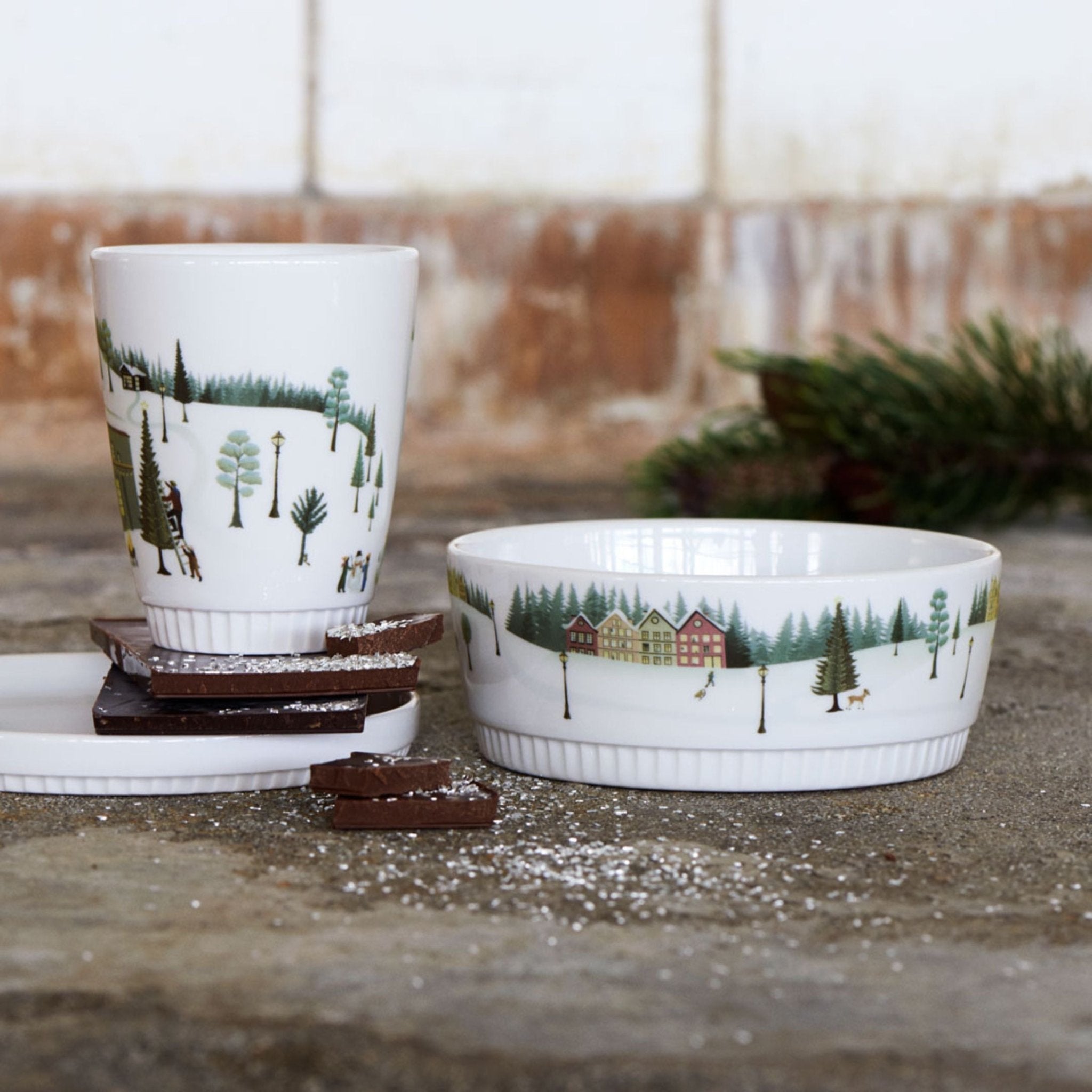 Winter Decor Toulouse Tumbler 9 oz, Set of 4
