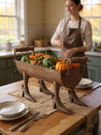 Rustic Metal Planter with Witch Boot Legs