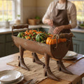 Rustic Metal Planter with Witch Boot Legs