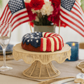 Woven Scallop Round Handwoven Iraca Cake Stand