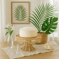 Woven Scallop Round Handwoven Iraca Cake Stand